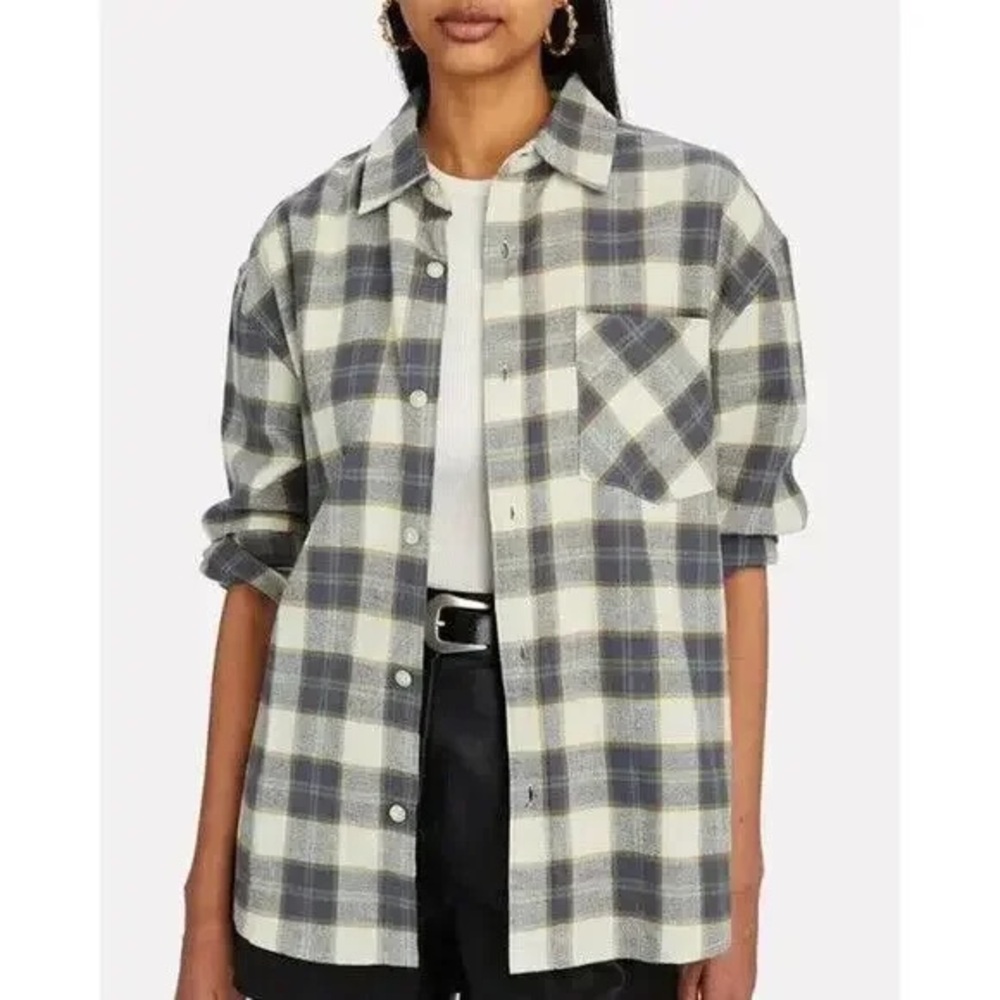 WeWoreWhat Plaid Flannel Boyfriend Shirt size M/L